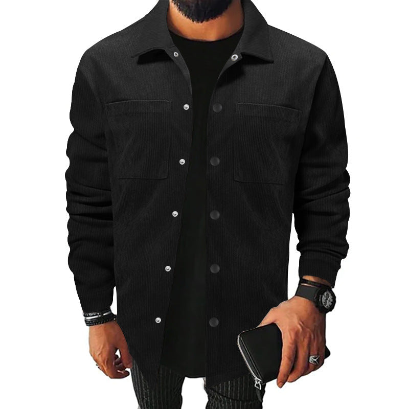 Herren Hochwertige Cordjacke mit praktischen Brusttaschen
