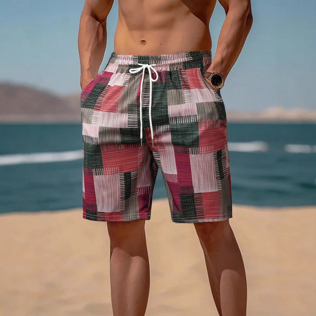 Herren stylische Bade-Shorts mit modernem Graphikmuster