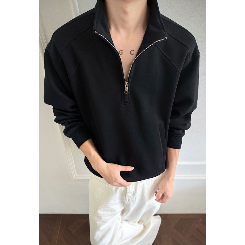 Herren Sportlicher Sweatpullover mit Stehkragen Shop Nory