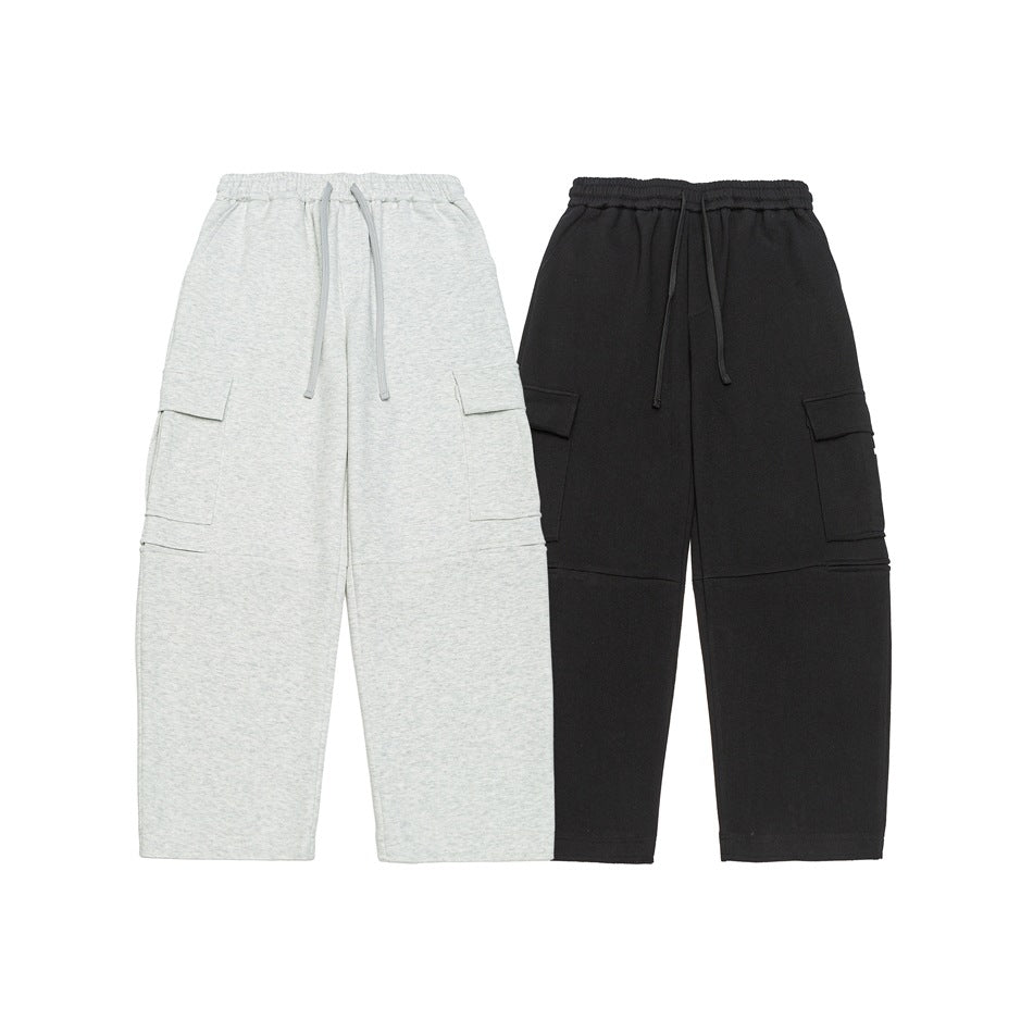 Damen Weite Cargo-Jogginghose aus French Terry mit Gummibund und aufgesetzten Klappentaschen Shop Nory