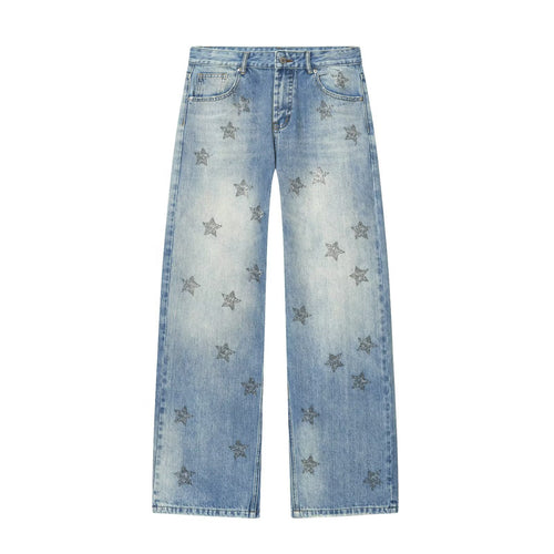 Damen nan weite Highwaist-Jeans mit Stern-Applikationen und Five-Pocket-Schnitt Shop Nory
