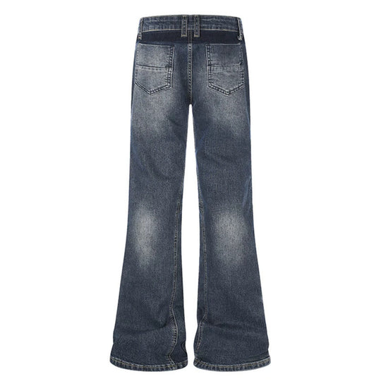 Damen Schlagjeans mit hohem Bund und seitlichen Kontrastbahnen Shop Nory