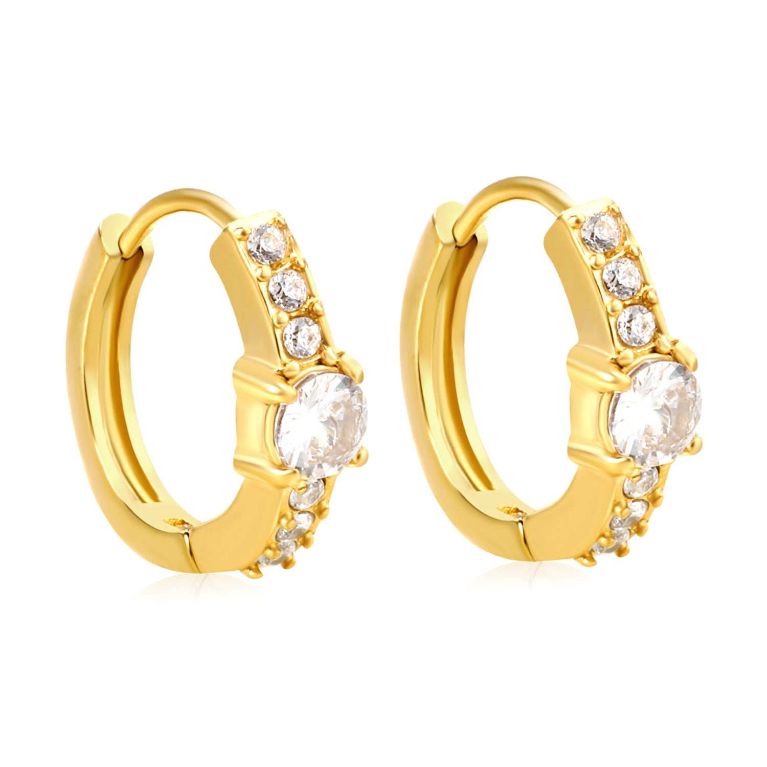 Damen elegante Creolen mit funkelnden Zirkonia Shop Nory