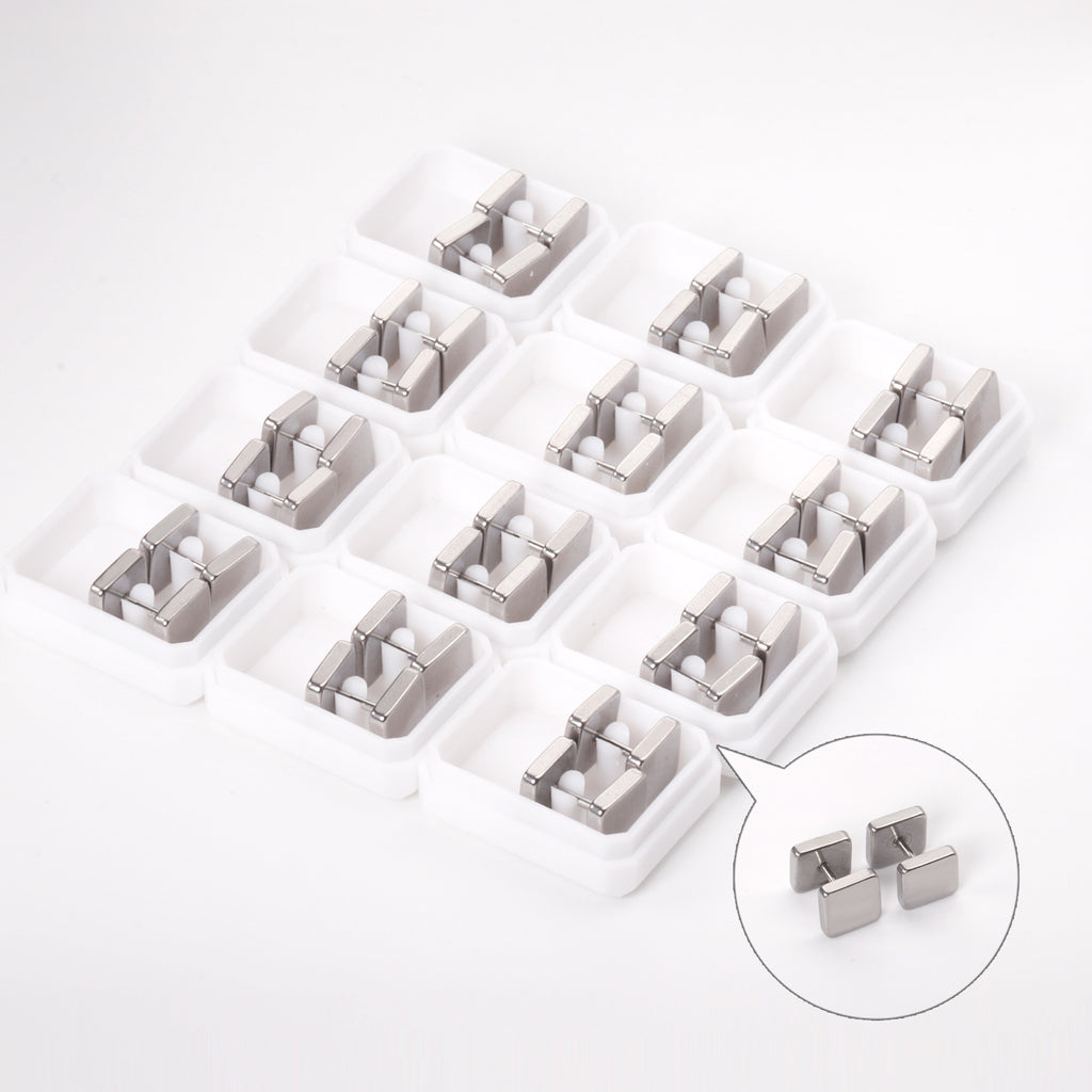 Damen quadratische Edelstahl Ohrstecker mit antiallergischer Beschichtung Shop Nory