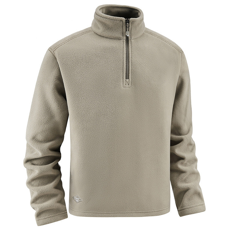 Herren Fleece-Pullover mit Troyer-Kragen und halbem Reißverschluss aus weichem Microfleece Shop Nory
