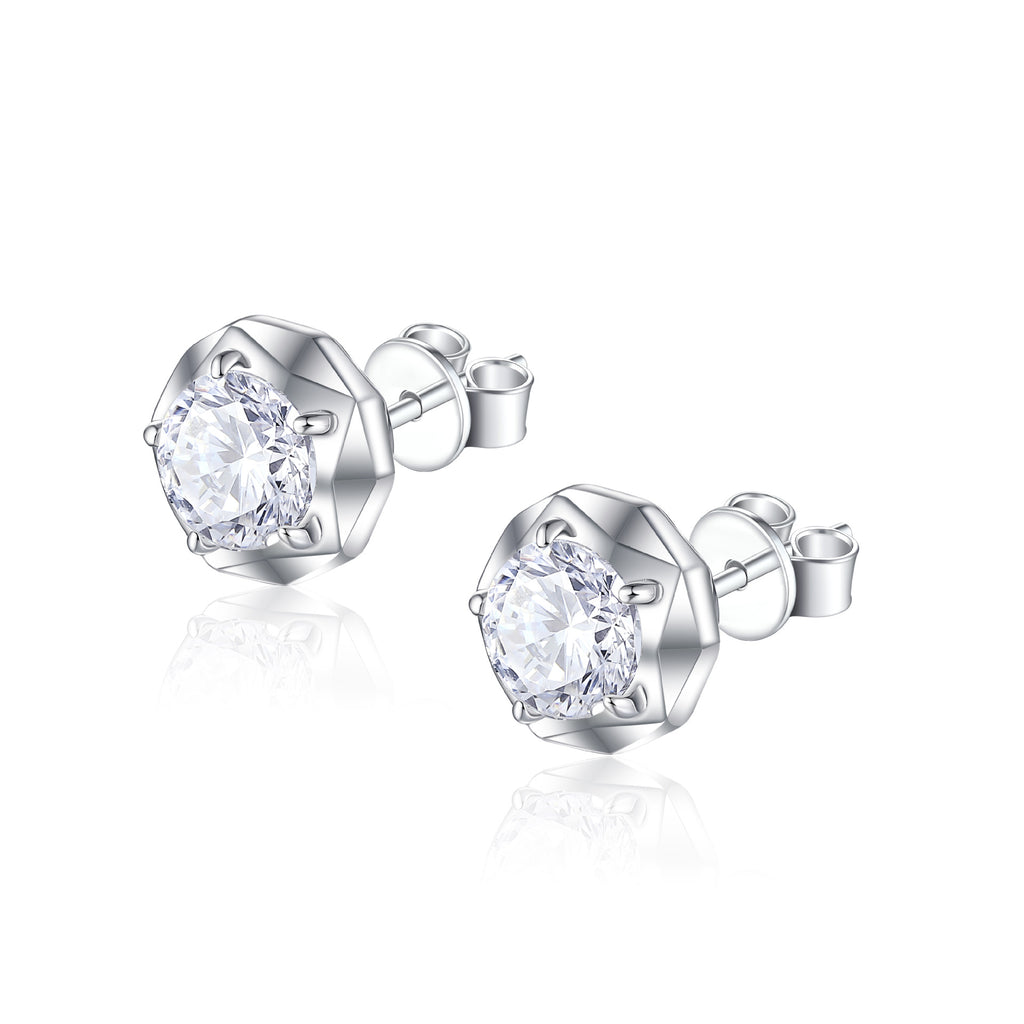 Damen Ohrringe mit gefassten Zirkonia Kristallen Shop Nory