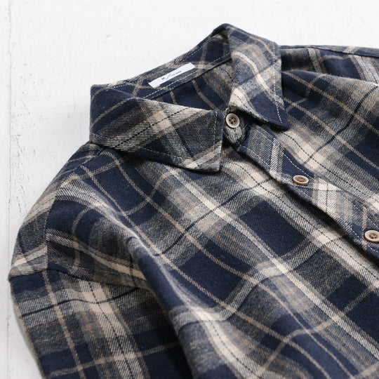 Herren kariertes Flanell-Overshirt im Relaxed-Fit mit kontrastierter Brusttasche Shop Nory