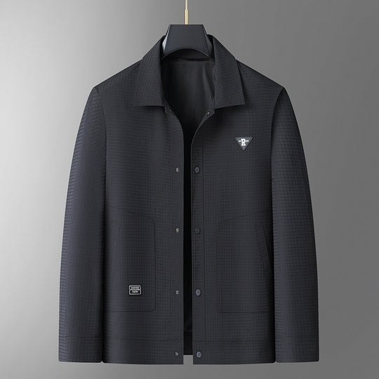 Herren Leichte technische Coachjacke mit Ripstop-Struktur, Druckknöpfen und aufgesetzten Taschen Shop Nory