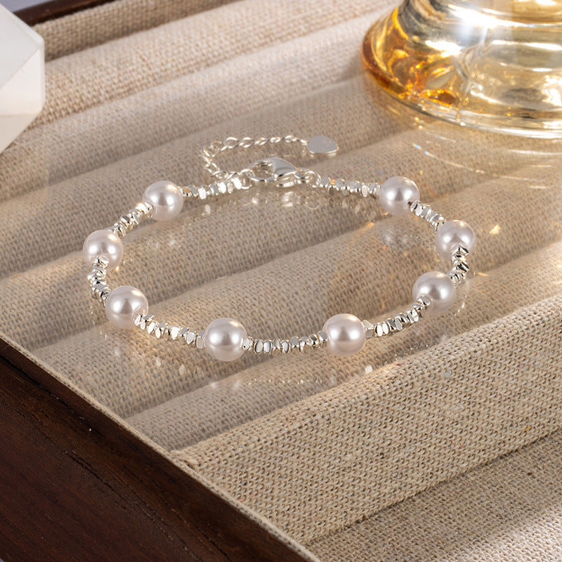 Damen Elegantes Perlenarmband mit funkelnden Akzenten Shop Nory