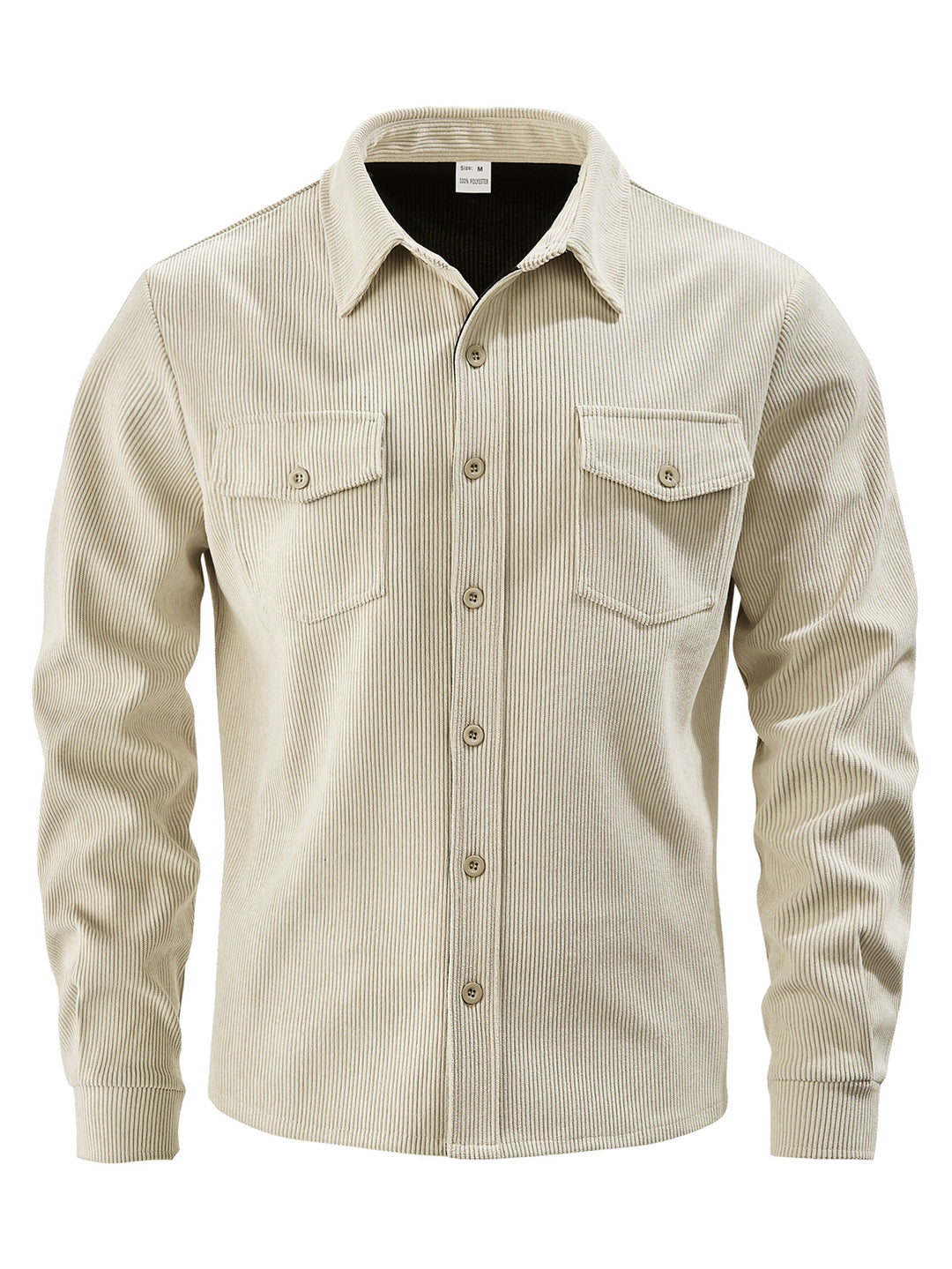Herren Kordhemdjacke aus breitem Cord mit Pattentaschen und Hemdkragen Shop Nory