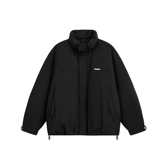 Herren Oversize Wattierte Blousonjacke mit Stehkragen und Tunnelzug Shop Nory