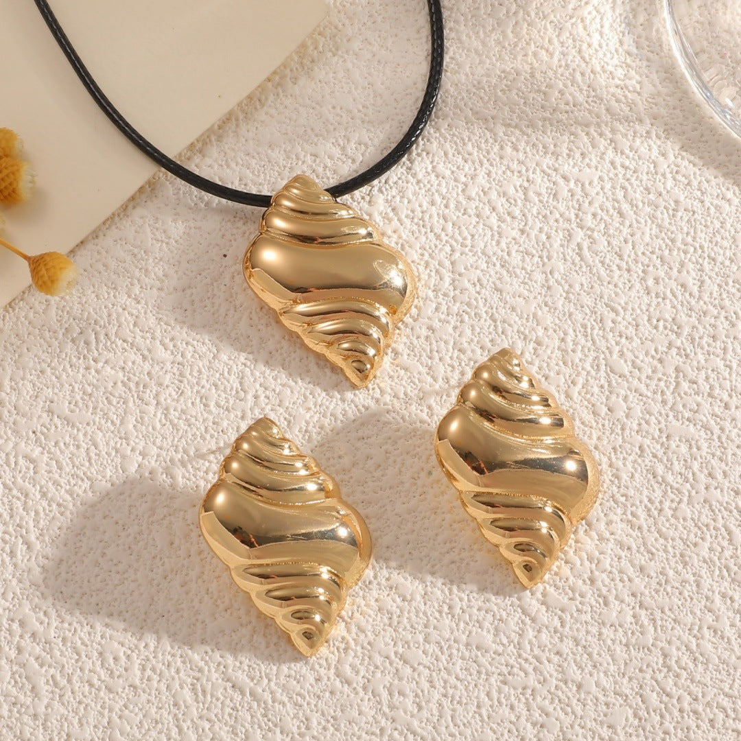 Damen Schmuckset mit muschelförmigem Design Shop Nory