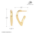 Damen Creolen mit elegantem gewellten Design aus 925 Sterling Silber Shop Nory