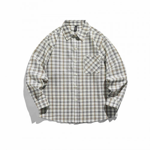 Unisex Kariertes Overshirt aus leichtem Flanell im Relaxed‑Boxy‑Fit mit Brustpattentasche Shop Nory