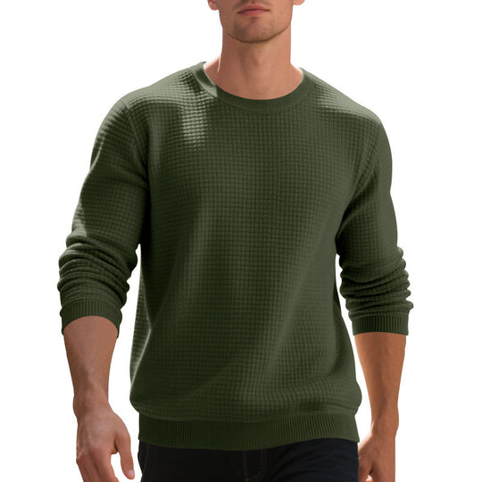 Herren nan Feinstrukturierter Strickpullover mit Waffelstruktur und Rundhalsausschnitt Shop Nory