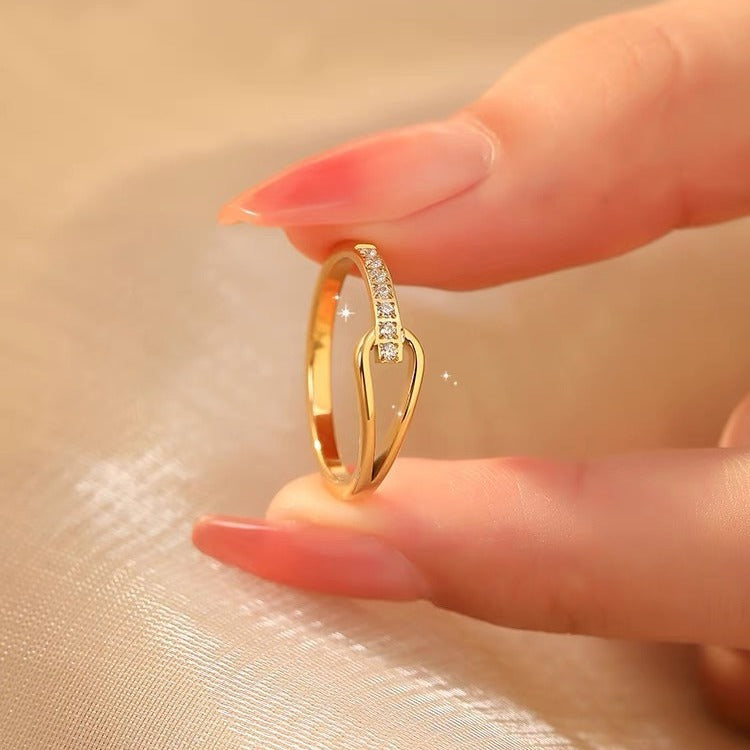 Damen Chic Minimalistische Gold Finger Ring Shop Nory