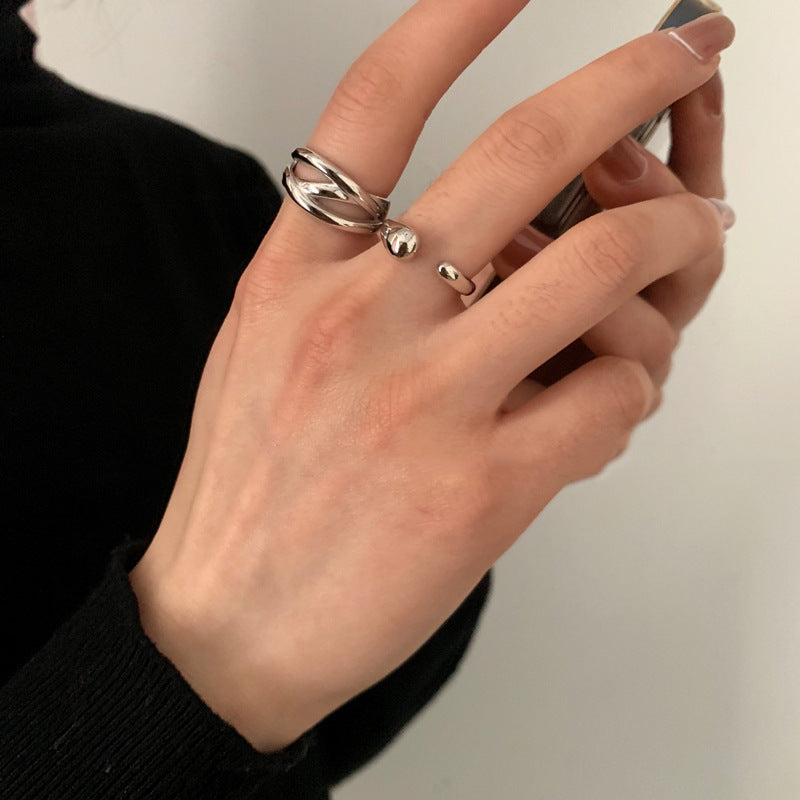 Damen Offener Ring mit eleganter, geschwungener Form Shop Nory