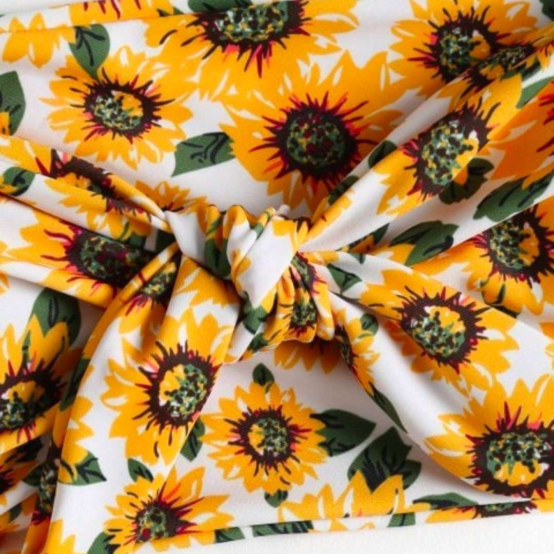 Damen Haarband mit verspieltem Sonnenblumenmuster
