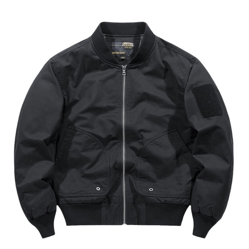 Herren Kurz geschnittene leichte Bomberjacke mit taktischem Ärmelpatch und robustem Funktionsshell Shop Nory