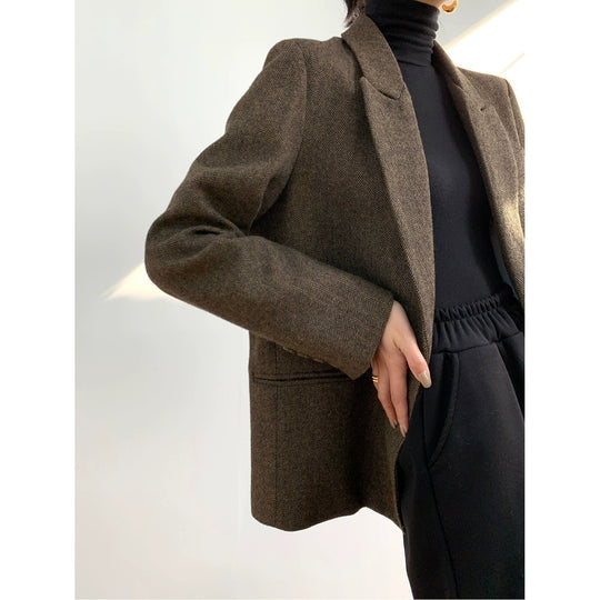 Damen Eleganter Wollblazer Shop Nory
