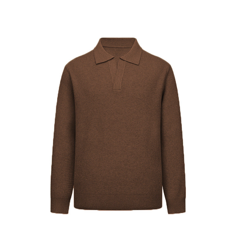 Herren Modisches Langarm Strickpolo Shop Nory