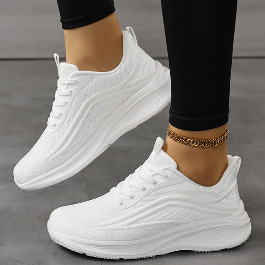 Damen Atmungsaktive Strick-Schnürsneaker mit ergonomischer Wedge-Dämpfung Shop Nory