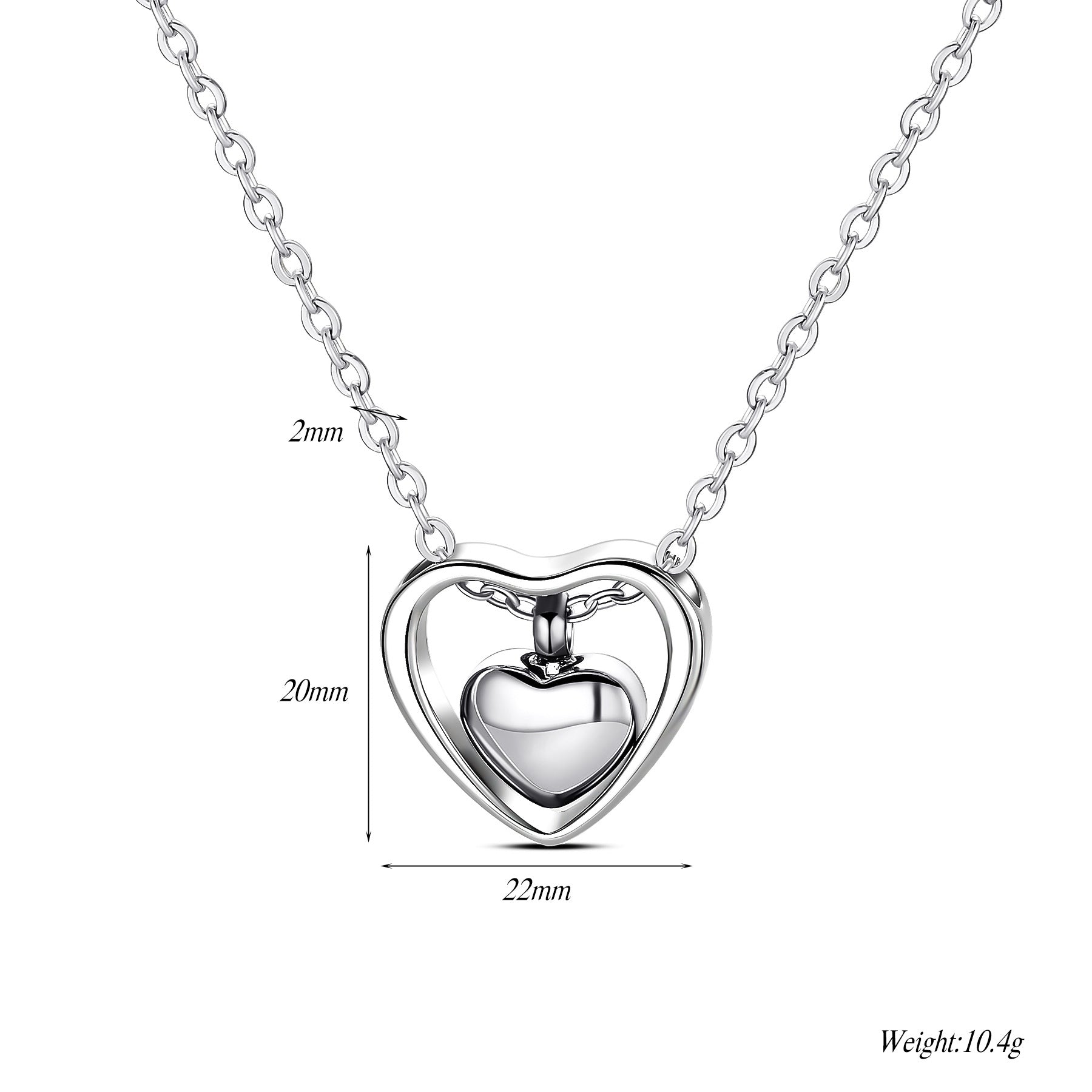 Damen Halskette mit herzförmigem Anhänger und elegantem Design Shop Nory
