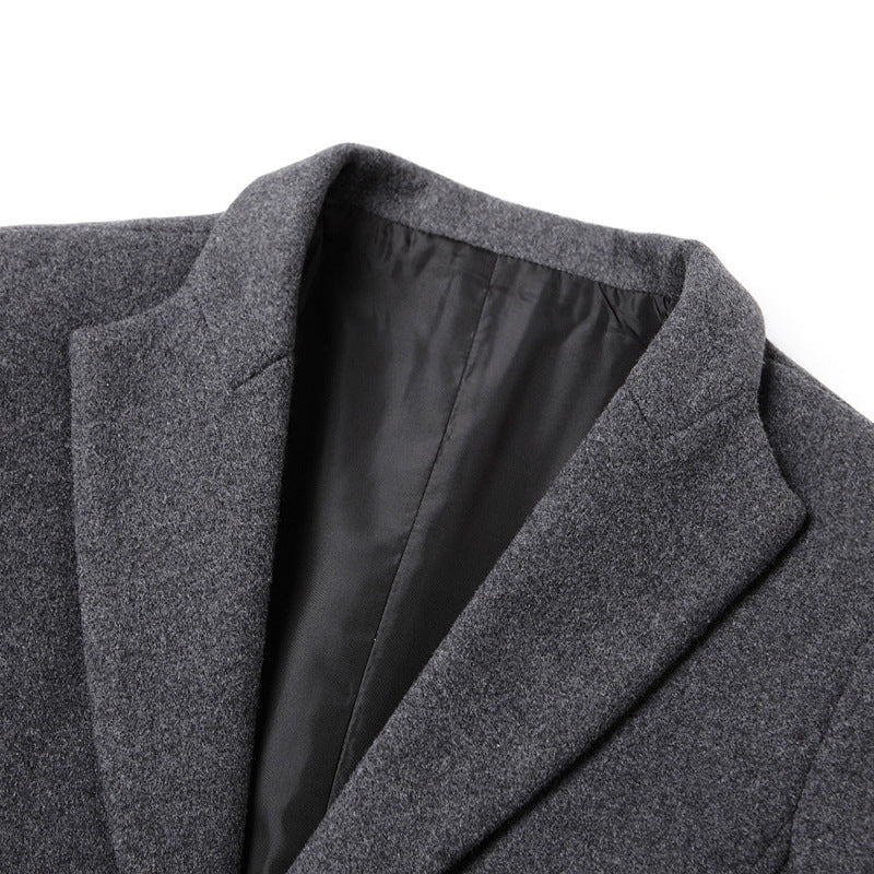 Herren Taillierter Wollmix-Mantel mit Notch-Revers und Zweiknopfverschluss Shop Nory