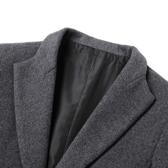 Herren Taillierter Wollmix-Mantel mit Notch-Revers und Zweiknopfverschluss Shop Nory
