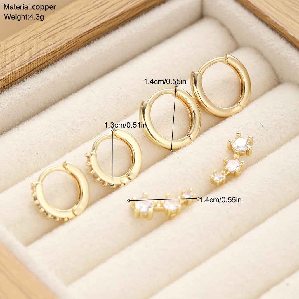 Damen Ohrstecker-Set mit funkelnden Kristallen und elegantem Design Shop Nory