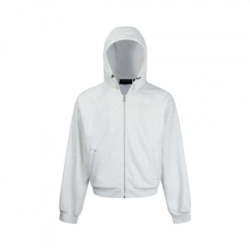 Unisex Kurzer Kapuzen-Zippullover aus French Terry mit Raglanärmeln und verdeckten Eingrifftaschen Shop Nory