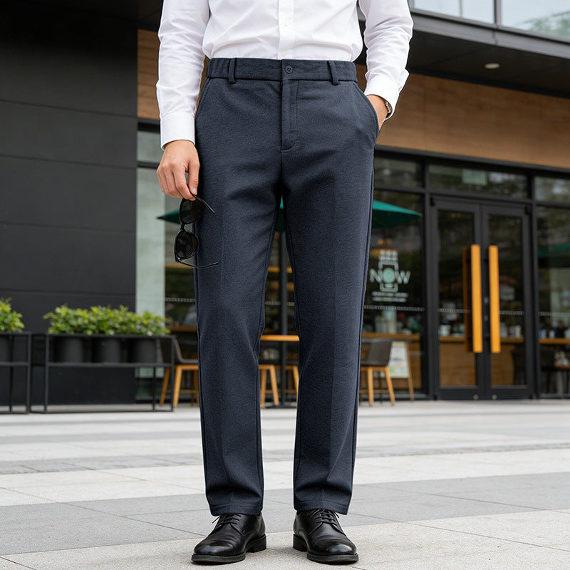 Herren Elegante gerade Tailoring-Hose mit Bügelfalte und feiner Fischgrätstruktur Shop Nory