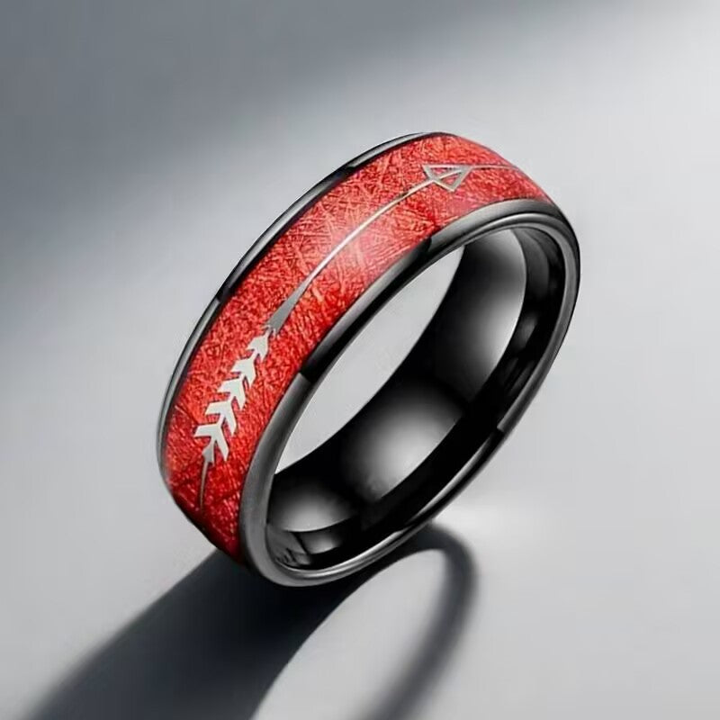 Herren Ring mit kunstvollem Pfeilmuster und innovativem Oberflächendesign Shop Nory