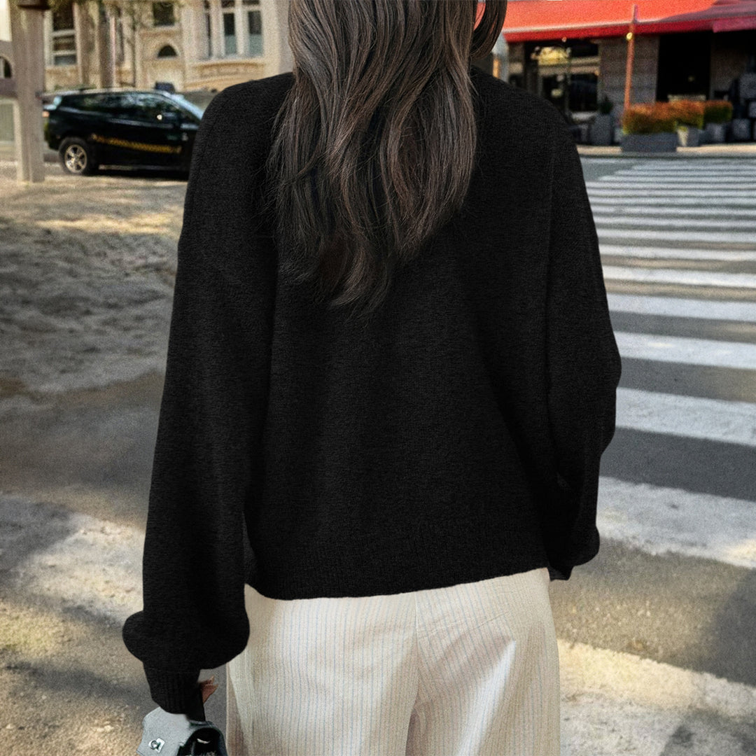 Damen nan kuscheliger Oversize-Strickcardigan mit Hornknopf-Leiste und Rundhalsausschnitt Shop Nory