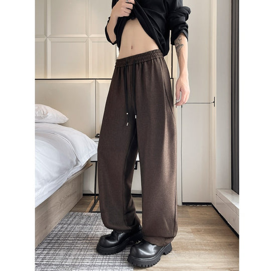 Herren Weite Lounge-Hose mit elastischem Bund, Kordelzug und softem Jersey-Material Shop Nory
