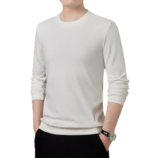 Herren Feiner Rundhals-Pullover aus leichtem Stretch-Strick mit schmaler Silhouette Shop Nory
