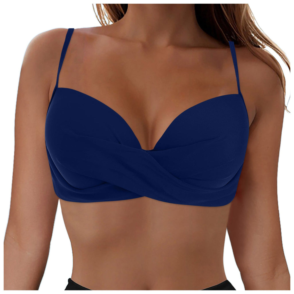 Damen Elegantes Bikinioberteil mit Wickeldesign