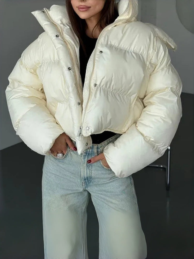 Damen Modische Kurzjacke mit Steppdetails