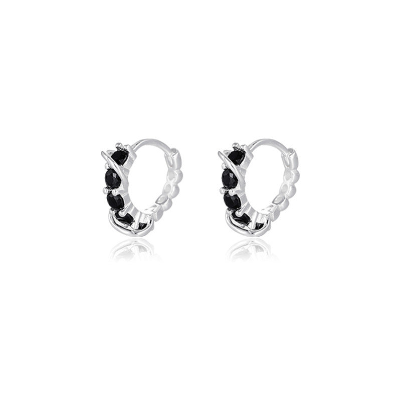 Damen Ohrringe mit funkelnden Zirkonia und eleganter Struktur Shop Nory