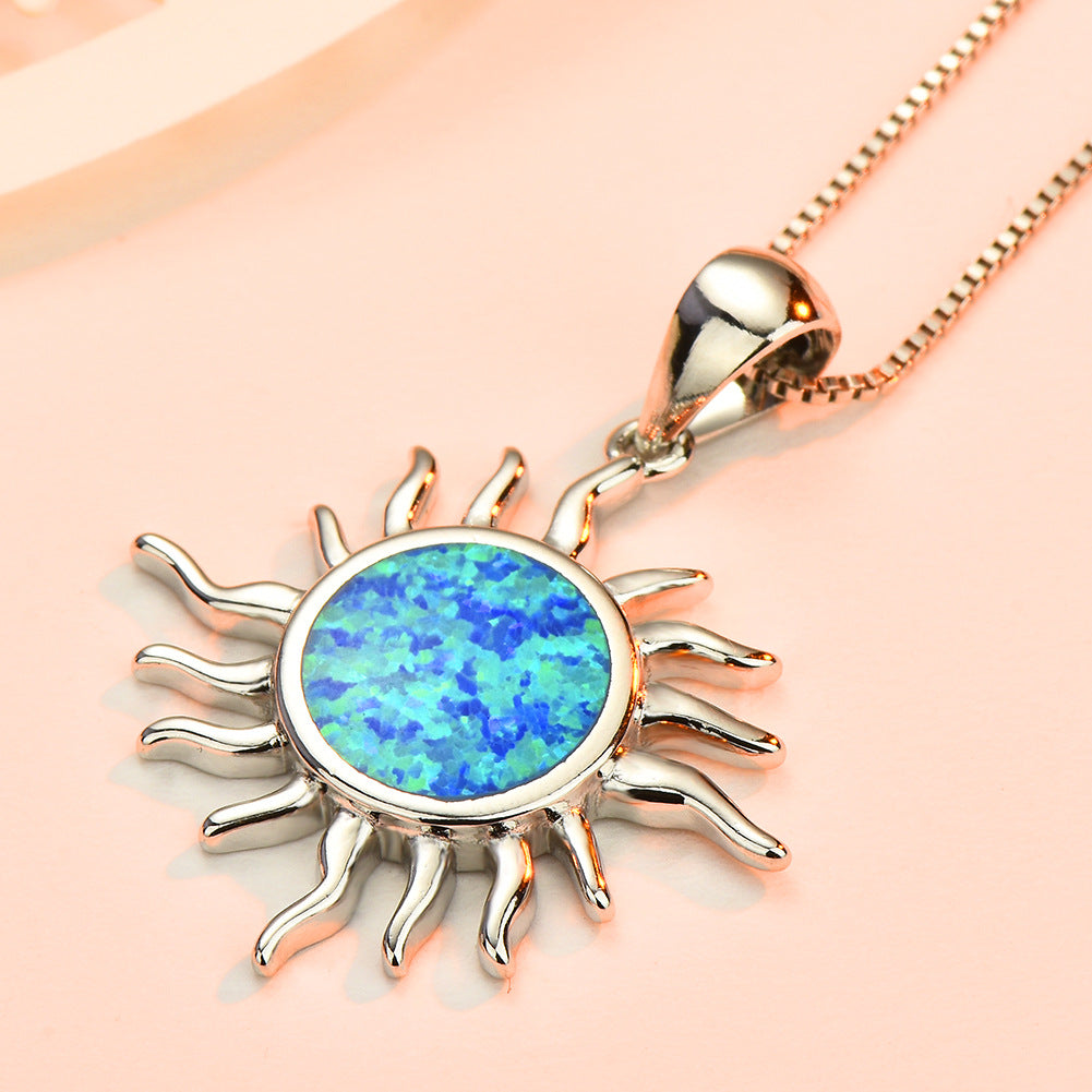 Damen Sonnenanhänger mit kunstvollem Opal-Design Shop Nory