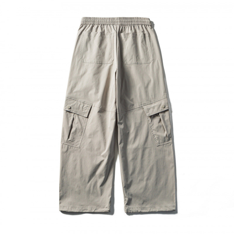 Herren Weite Cargo-Hose mit elastischem Bund, Kordelzug und funktionalen Beintaschen Shop Nory