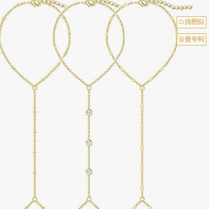 Damen Fußkettchen mit funkelnden Zirkonia-Details und zartem Design Shop Nory