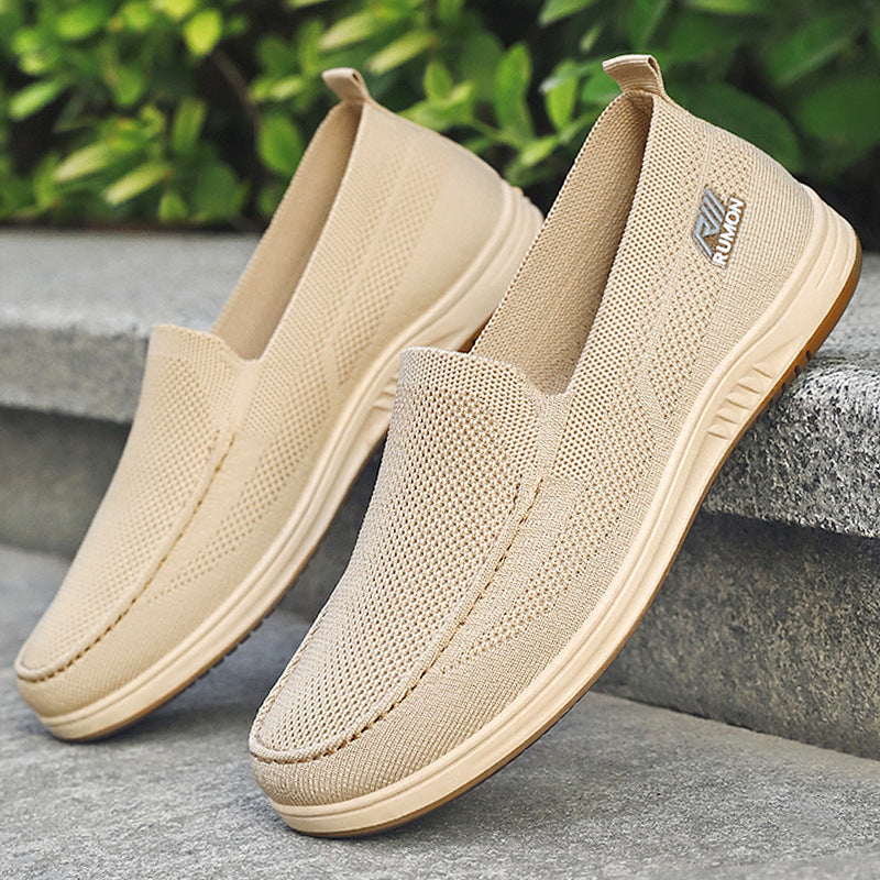 Herren nan leichtgewichtiger Mesh-Mokassin-Slipper mit nahtlosem Strickoberteil, Memory-Komforteinlage und rutschfester Flexsohle Shop Nory