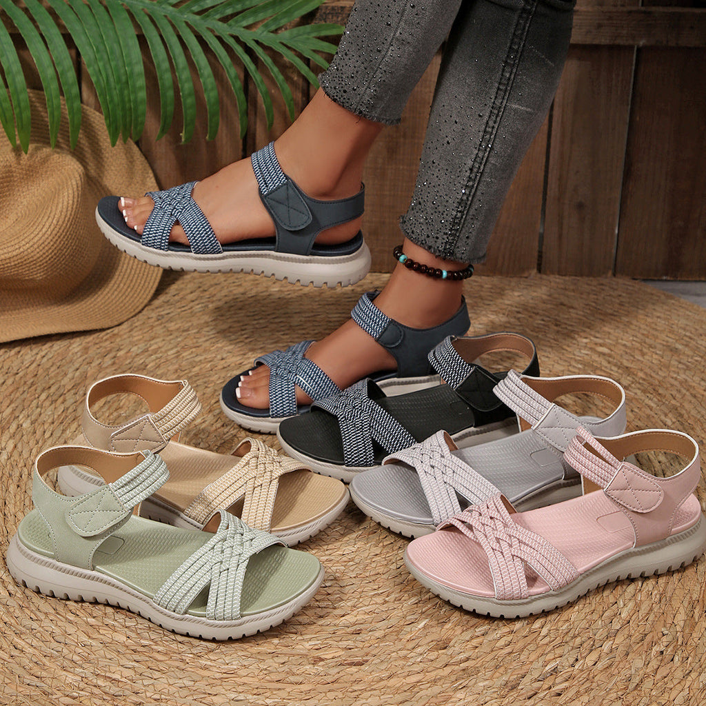 Damen Bequeme und stilvolle Riemensandalen mit elastischen Details