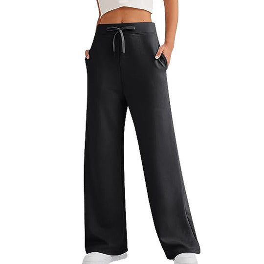 Damen weite Sporthose mit elastischem Bund und praktischen Taschen