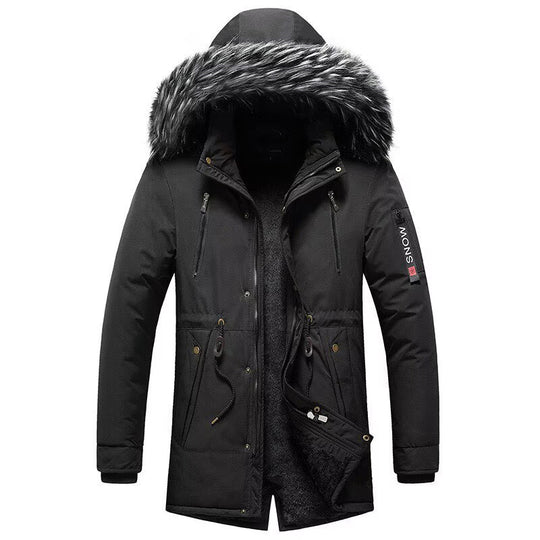 Herren Wattierter Winterparka mit Kapuze und Kunstfellbesatz, wasserabweisend und thermoisoliert Shop Nory