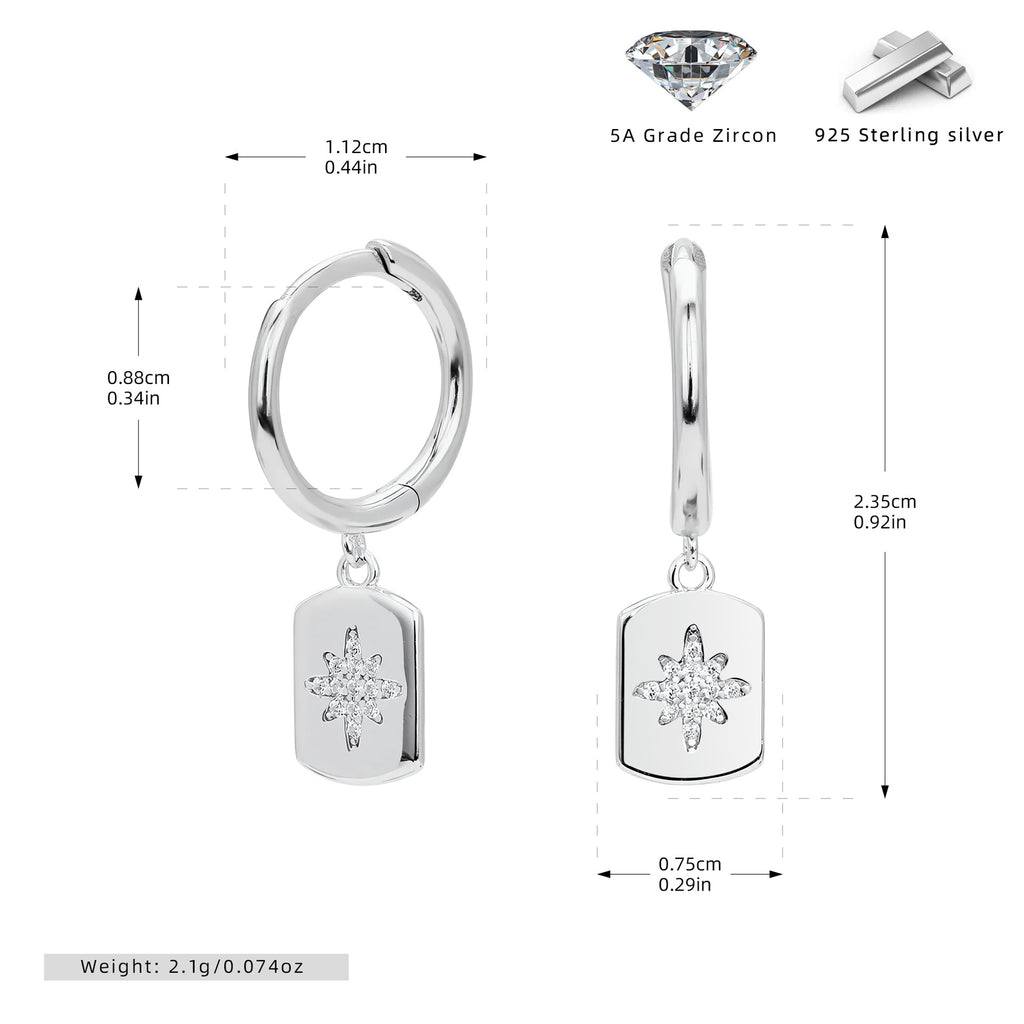 Damen Ohrhänger mit funkelndem Zirkon und modernem Design Shop Nory