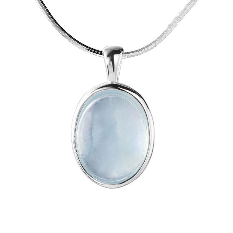 Damen Halskette mit exquisite runder Edelsteinfassung Shop Nory