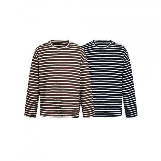 Unisex Maritimes Ringel-Strickshirt mit weitem Schnitt und Rundhals Shop Nory