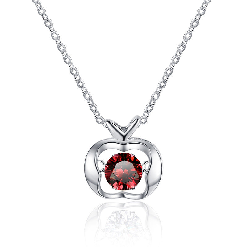 Damen Halskette mit herzförmigem Anhänger und funkelndem Zirkon Shop Nory